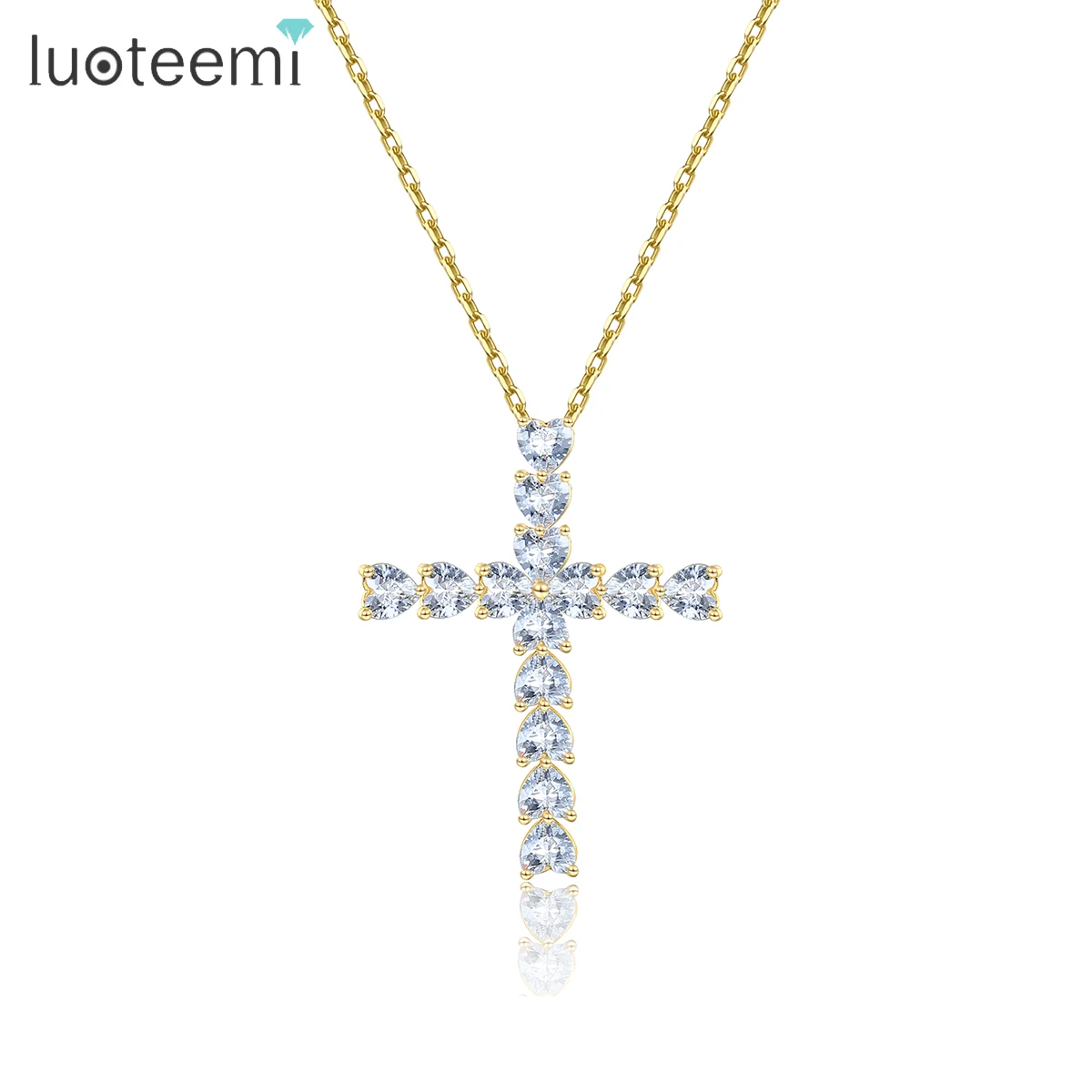 LUOTEEMI Heart Cubic Zirconia 2021 Women Cross Necklace Pendant Charms Fashion Jewellery
LUOTEEMI Heart Cubic Zirconia 2021 Women Cross Necklace Pendant Charms Fashion Jewellery