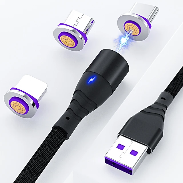 Factory new 1M 3A fast charging LED 3 in 1 USB magnetic data cable for mobile phone, Red, black
Factory new 1M 3A fast charging LED 3 in 1 USB magnetic data cable for mobile phone, Red, black