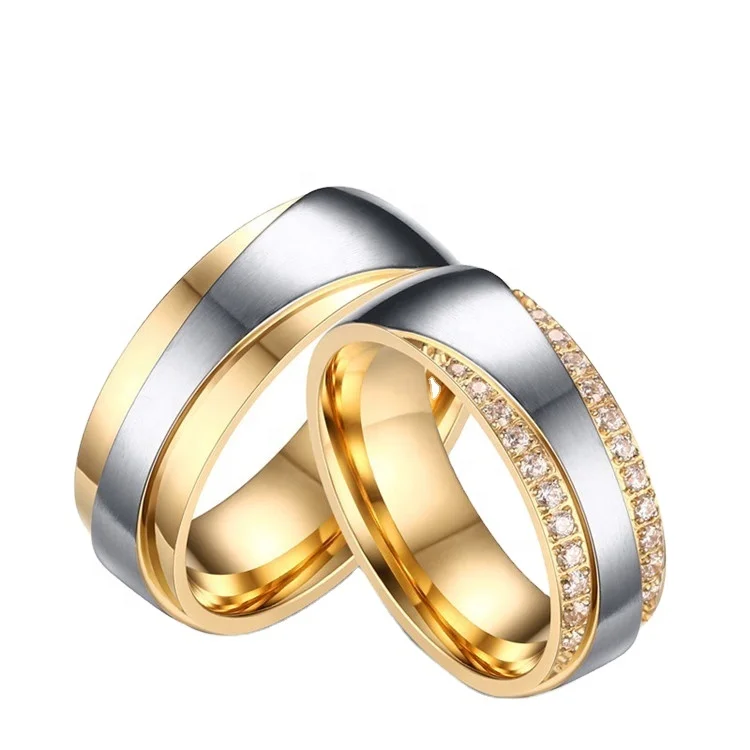 Wholesale Stainless steel couple wedding ring fashion 14k gold micro set 3A diamond ring jewelry, As the picture or as your request
Wholesale Stainless steel couple wedding ring fashion 14k gold micro set 3A diamond ring jewelry, As the picture or as your request