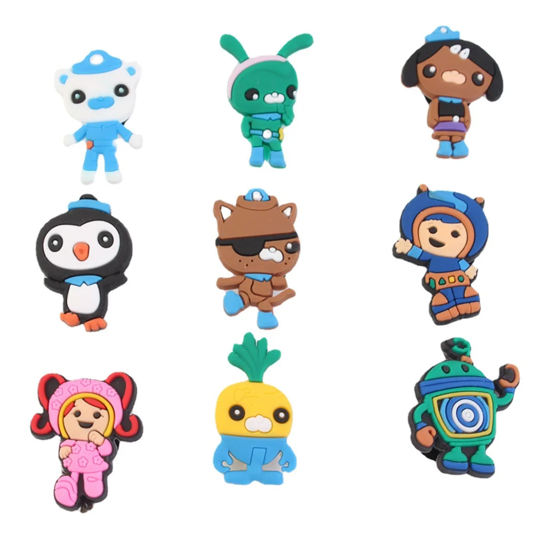 2021 new design The Octonauts Cartoon character pvc shoe charms accessories Rubber Pieces for kid gift croc charms, Picture
2021 new design The Octonauts Cartoon character pvc shoe charms accessories Rubber Pieces for kid gift croc charms, Picture