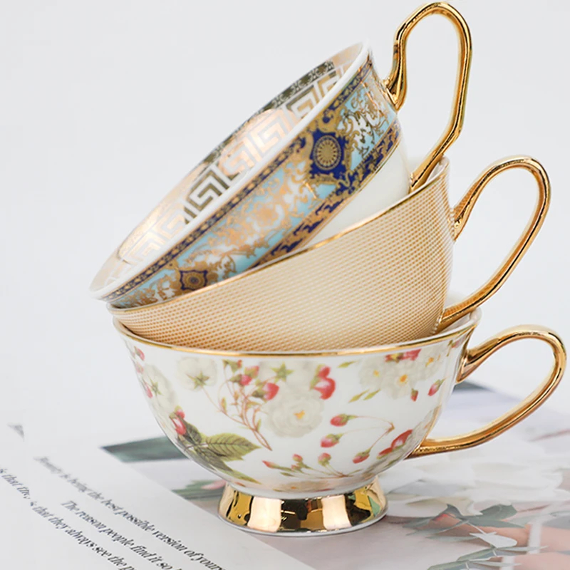 SHARDON Teacup Sets Restaurant luxury Royal Fine bone china Golden coffee cup with saucer ceramic gold tea cup sets
SHARDON Teacup Sets Restaurant luxury Royal Fine bone china Golden coffee cup with saucer ceramic gold tea cup sets