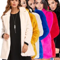 Amazon Sale Winter Solid Color Warm Coat Outwear Long Sleeves Faux Fur Women Coat With Pocket
Amazon Sale Winter Solid Color Warm Coat Outwear Long Sleeves Faux Fur Women Coat With Pocket