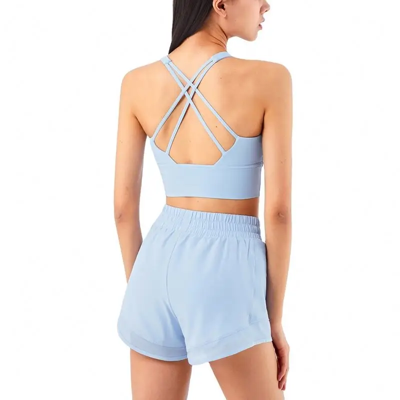 Hot selling Trendy Running Sports Bra And Mesh Pocket Short Workout Clothing ladies customized yoga suit
Hot selling Trendy Running Sports Bra And Mesh Pocket Short Workout Clothing ladies customized yoga suit
