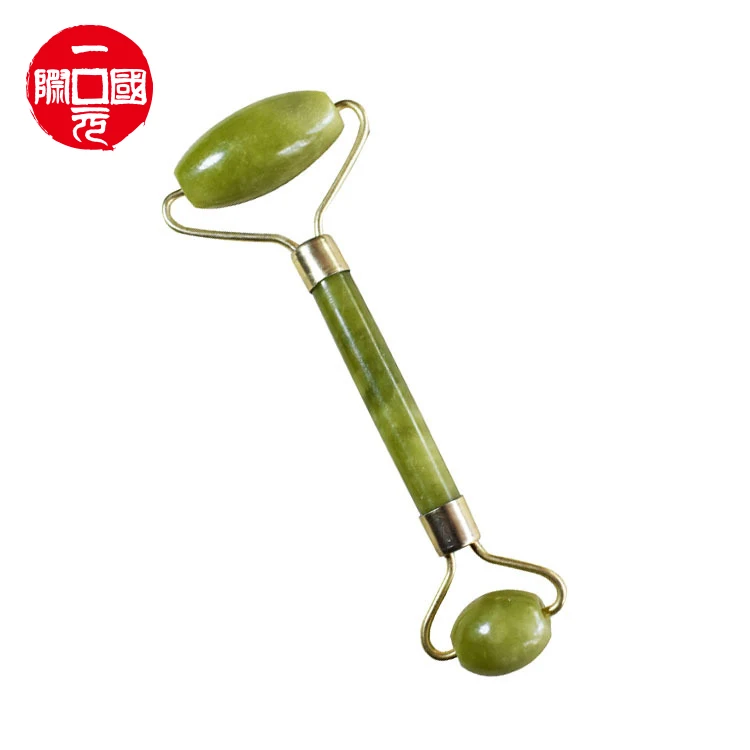 Factory wholesale 100% natural green face double-ended jade roller aging lifting beauty tool
Factory wholesale 100% natural green face double-ended jade roller aging lifting beauty tool