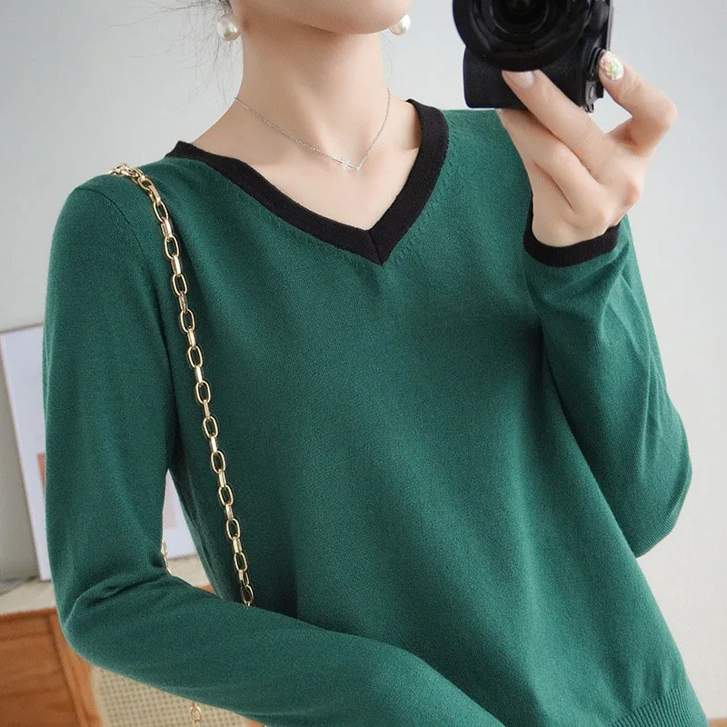 2021Women Fashion V-neck Wool Pure Jumper Casual Pull Pullovers Casual Long Sleeve Sweaters Tops Shirt sweater, 10 colors to choose
2021Women Fashion V-neck Wool Pure Jumper Casual Pull Pullovers Casual Long Sleeve Sweaters Tops Shirt sweater, 10 colors to choose