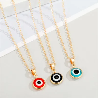 Trendy Fashion Gold Plated Devil Eyes Necklace Multi Color Circle Round Evil Eyes Pendant Necklace For Women
Trendy Fashion Gold Plated Devil Eyes Necklace Multi Color Circle Round Evil Eyes Pendant Necklace For Women