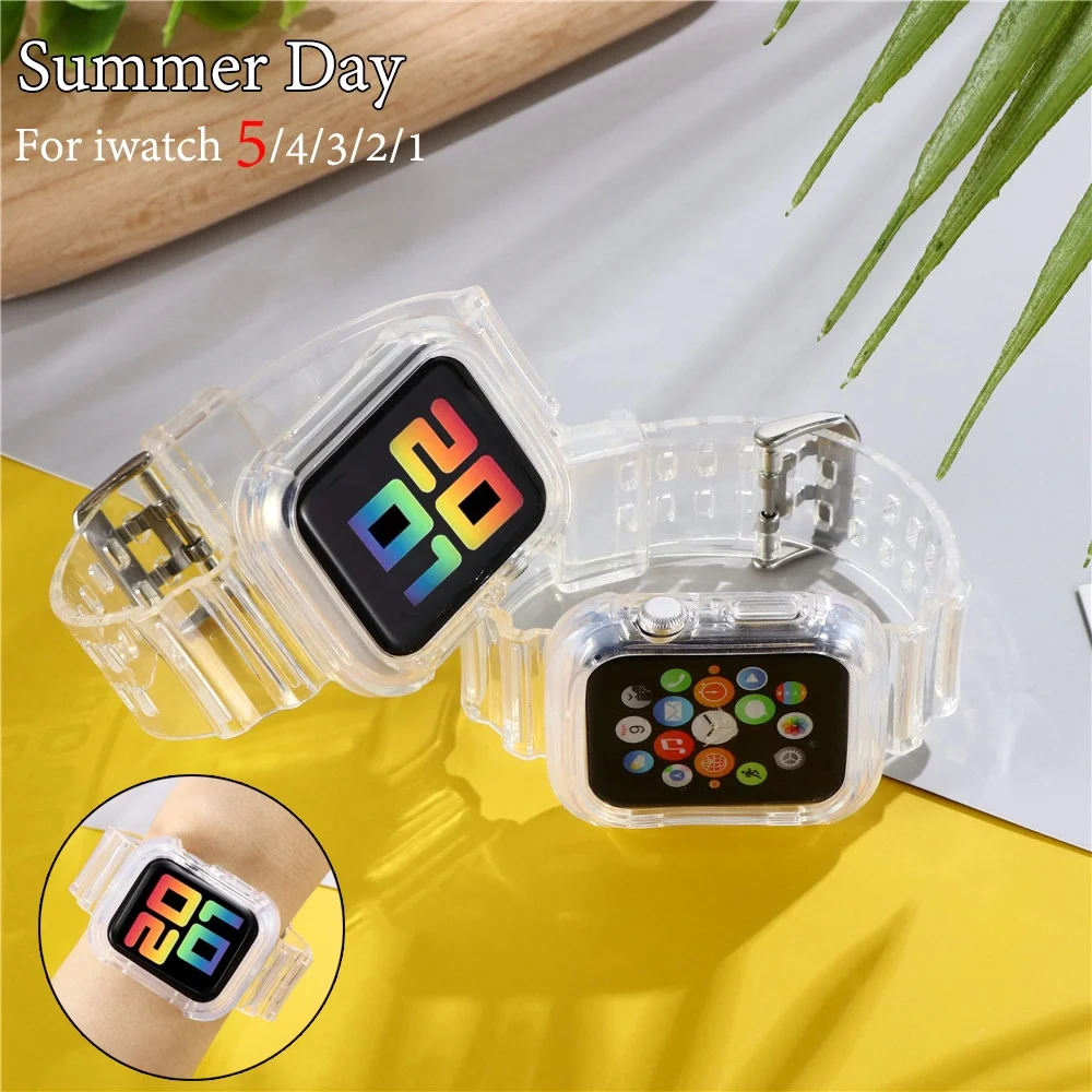 Newest Clear Band Case for Apple Watch Series 7 6 5 4 3 2 1 Transparent for iWatch Strap 38 40 42 44mm Strap Bands
Newest Clear Band Case for Apple Watch Series 7 6 5 4 3 2 1 Transparent for iWatch Strap 38 40 42 44mm Strap Bands