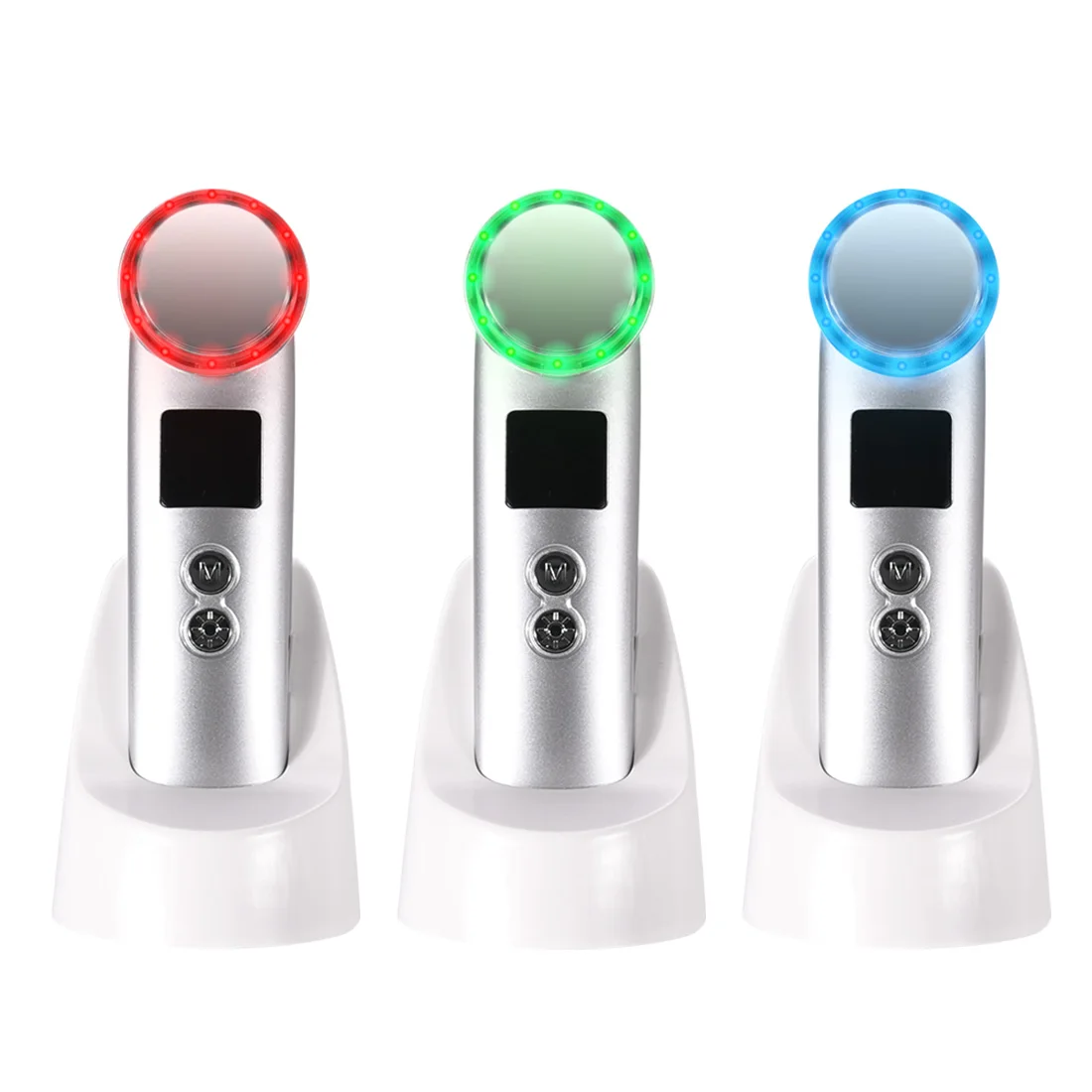 2020 Christmas Gift Cepillo Facial Toning & Lifting Device With Hot and EMS Vibration Multi-function Face Massage, Silver
2020 Christmas Gift Cepillo Facial Toning & Lifting Device With Hot and EMS Vibration Multi-function Face Massage, Silver