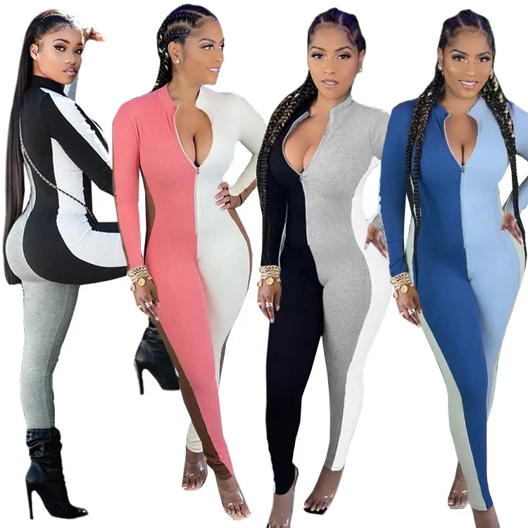 Competitive prices mix color long sleeve v neck tracksuit one piece jumpsuit for women
Competitive prices mix color long sleeve v neck tracksuit one piece jumpsuit for women