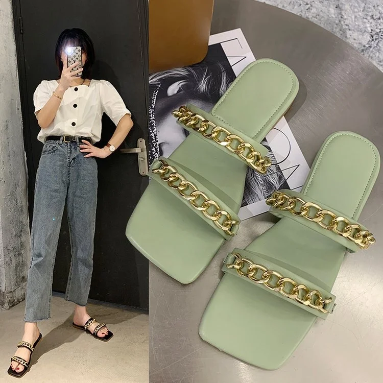 2020 new summer women shoes casual flat sandals chain slippers women, Black,blue,brown,and yellow
2020 new summer women shoes casual flat sandals chain slippers women, Black,blue,brown,and yellow