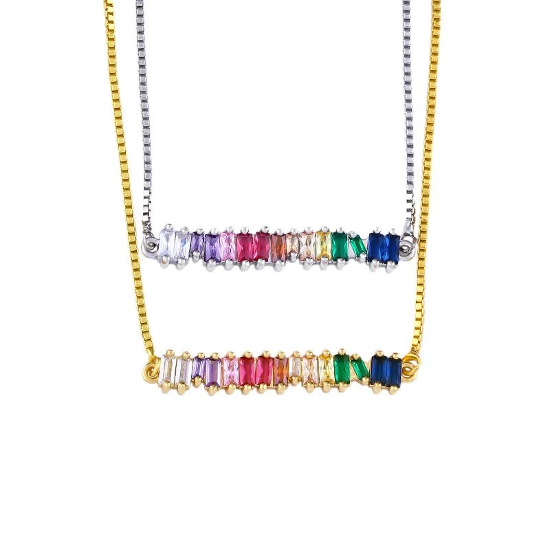 Fashion rainbow CZ necklace bracelet Multicolored cubic zirconia pendant necklace bracelets for women wedding party jewelry
Fashion rainbow CZ necklace bracelet Multicolored cubic zirconia pendant necklace bracelets for women wedding party jewelry