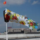 Car window flag with plastic pole for windsock