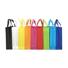 LOW MOQ Cheap Price Promotional Customized Colors Tote Pla Non-Woven Shopping Bag, Eco Recyclable PP Non Woven Bags
