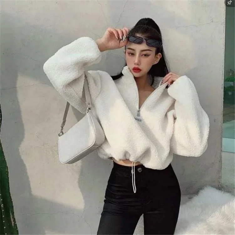 Autumn Winter Lamb Wool Women's Sweater Chic Loose Half Zipper Embroidery Warm Women's Sweater, Customized color
Autumn Winter Lamb Wool Women's Sweater Chic Loose Half Zipper Embroidery Warm Women's Sweater, Customized color