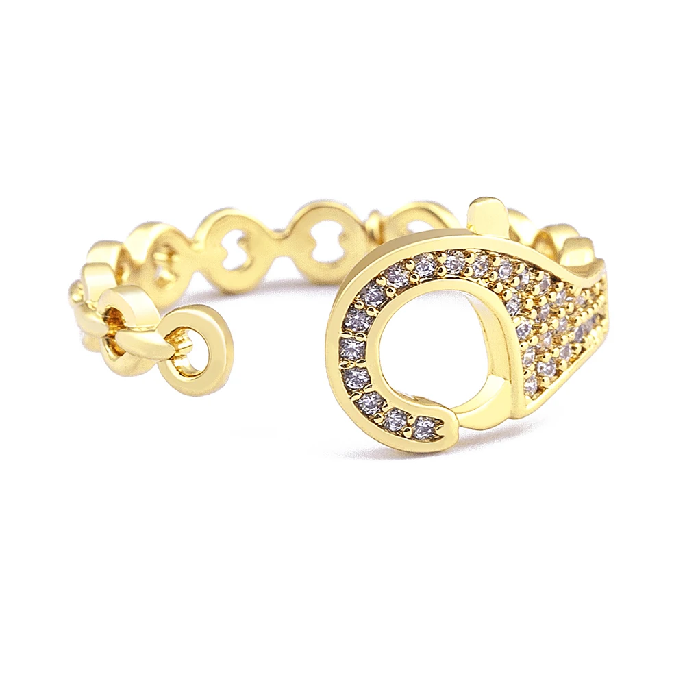 Trendy Design Crystal Clasp Opening Adjustable Rings 18K Gold Plated Cubic Zirconia Chain Personality Rings Jewelry Wholesale
Trendy Design Crystal Clasp Opening Adjustable Rings 18K Gold Plated Cubic Zirconia Chain Personality Rings Jewelry Wholesale