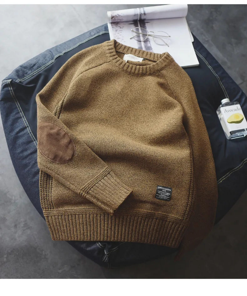 2021 Autumn Winter Clothing Vintage Patch Design Jumper Mens KnittThicken Coarse Wool Pullover Men Sweatered Sweater, As pic
2021 Autumn Winter Clothing Vintage Patch Design Jumper Mens KnittThicken Coarse Wool Pullover Men Sweatered Sweater, As pic