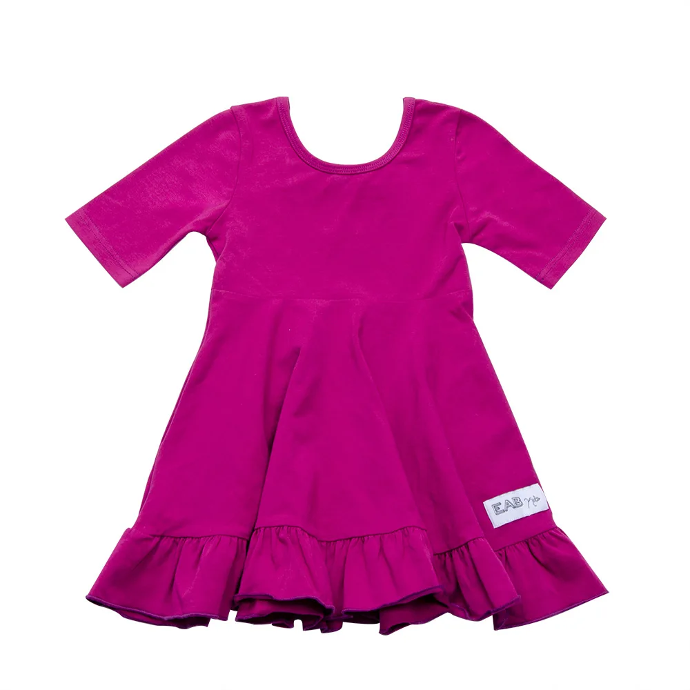 Summer Toddler Girls Boutique Clothes Casual Solid Color Ruffle Dress Cotton Half Sleeve Bow Back Dresses
Summer Toddler Girls Boutique Clothes Casual Solid Color Ruffle Dress Cotton Half Sleeve Bow Back Dresses