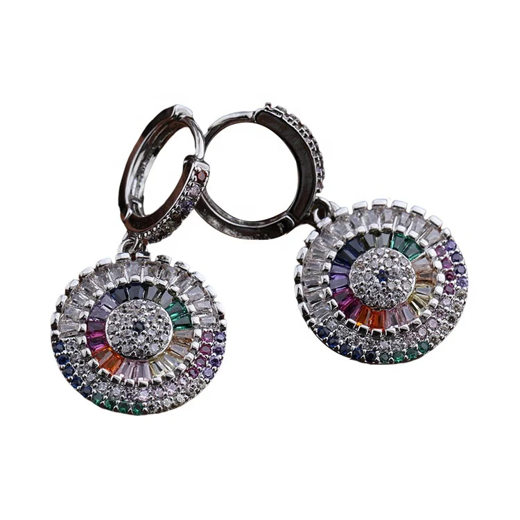 New Arrival Womens 925 Sterling Silver Huggie Earring Colorful Crystal Earring for Gift
New Arrival Womens 925 Sterling Silver Huggie Earring Colorful Crystal Earring for Gift