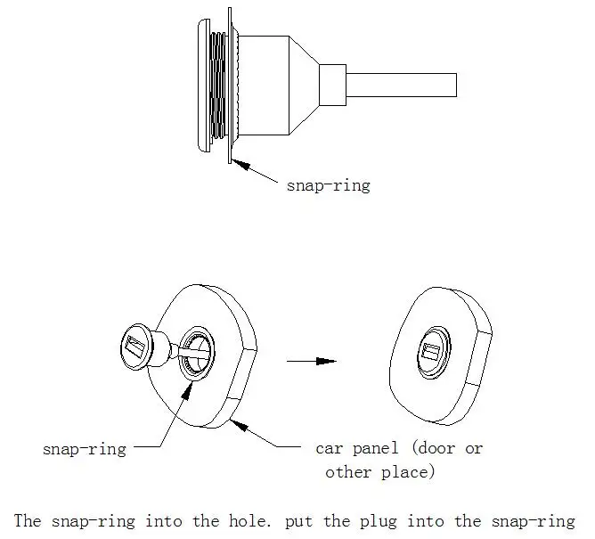 USB 2.0 Male to Female Flush Panel Mount Extension Cable for Car Truck Boat Motorcycle Dashboard, (Round Head) (6Feet/2m) - ANKUX.COM
