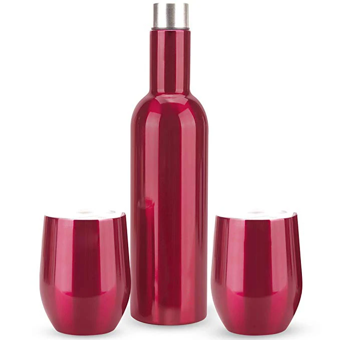 25oz Wine Bottle, Double Wall Vacuum Insulated Wine Bottle with Leak Proof Lid, Wine Chiller Gift Set, Stocked color, customized color
25oz Wine Bottle, Double Wall Vacuum Insulated Wine Bottle with Leak Proof Lid, Wine Chiller Gift Set, Stocked color, customized color