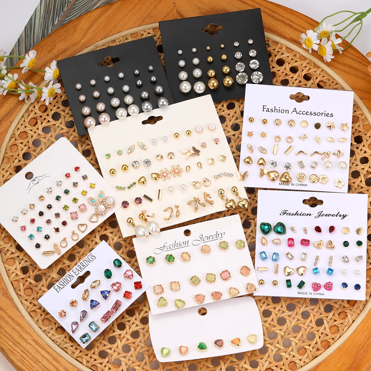 Wholesale Minimalist Crystal Zircon Pearl Heart Butterfly Stud Earrings Set Women Rhinestone Gemstone Earrings Set For Gift
Wholesale Minimalist Crystal Zircon Pearl Heart Butterfly Stud Earrings Set Women Rhinestone Gemstone Earrings Set For Gift