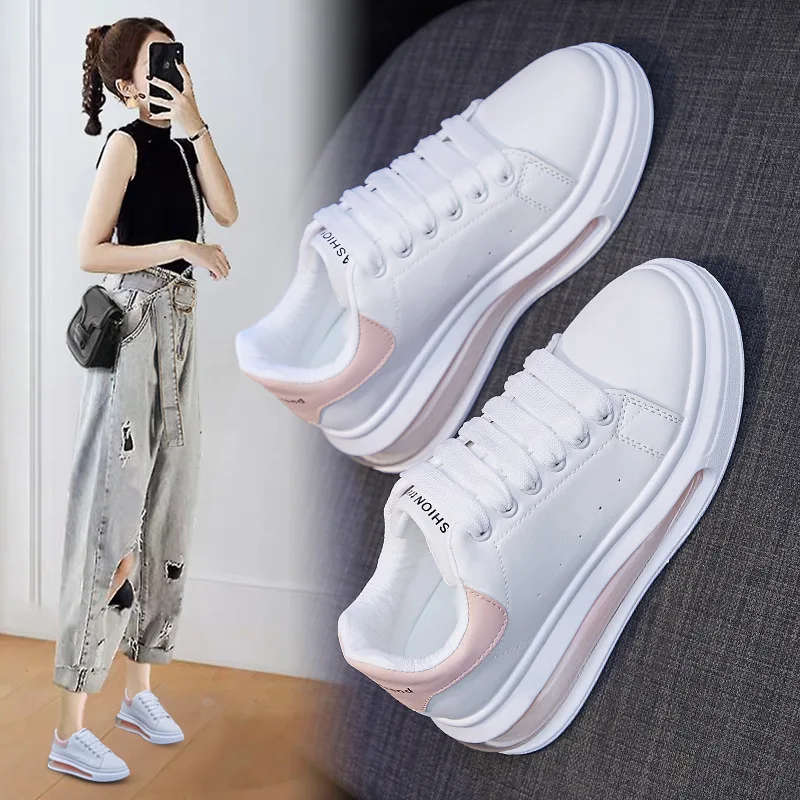 Basic air cushion white shoes female breathable student increase casual shoes ladies sneakers wholesale
Basic air cushion white shoes female breathable student increase casual shoes ladies sneakers wholesale