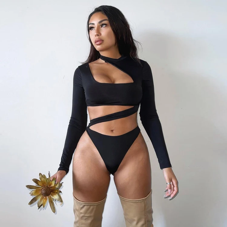 Spring Trendy High Quality Hollow Out Knitted Women Sexy Bodysuits Women Fitted Black Long Sleeve Bodysuit
Spring Trendy High Quality Hollow Out Knitted Women Sexy Bodysuits Women Fitted Black Long Sleeve Bodysuit