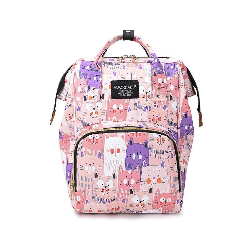 Custom 2020 cute cartoon printing travel baby changing diaper bag insulation backpack, Customized colors
Custom 2020 cute cartoon printing travel baby changing diaper bag insulation backpack, Customized colors