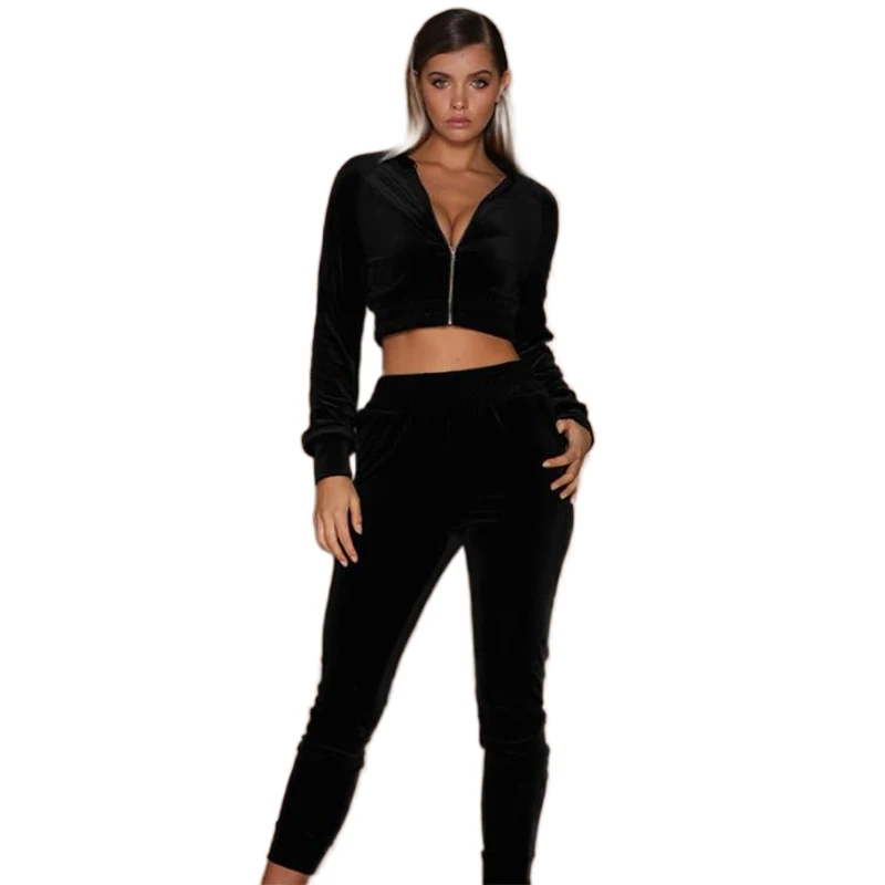 New Fashion Autumn And Winter Women's Velvet Trousers And Tops Jogging Sportswear 2-piece Set
New Fashion Autumn And Winter Women's Velvet Trousers And Tops Jogging Sportswear 2-piece Set