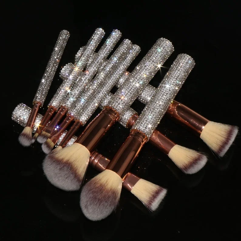 10 pcs rhinestone makeup brush set Private label makeup brushes OEM/ODM beauty makeup brushes wholesale beauty cosmetics
10 pcs rhinestone makeup brush set Private label makeup brushes OEM/ODM beauty makeup brushes wholesale beauty cosmetics