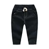 China Jeans Supplier wholesale black Kids denim pants boy jeans trousers Children denim trousers with high quality and low price