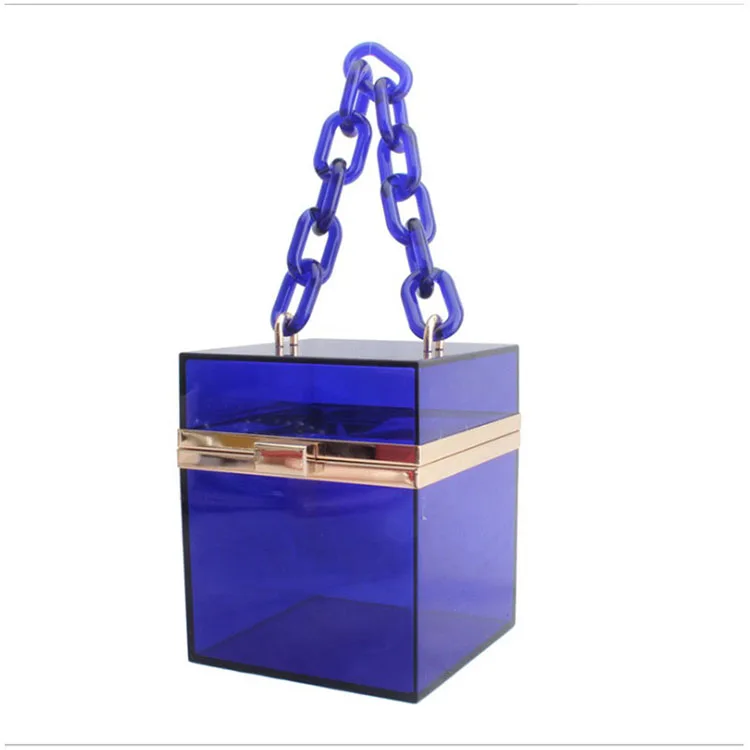 New Jelly Bag Fashion Transparent Acrylic Chain Small Square Bag High Quality Clutch Clear Box Purse, Black/transparent/blue/yellow/pink/red
New Jelly Bag Fashion Transparent Acrylic Chain Small Square Bag High Quality Clutch Clear Box Purse, Black/transparent/blue/yellow/pink/red