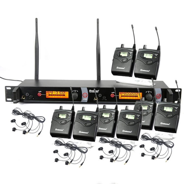 8 bodypacks in ears system monitoring sound wireless mic system M-2050 in ear monitors headphone
8 bodypacks in ears system monitoring sound wireless mic system M-2050 in ear monitors headphone