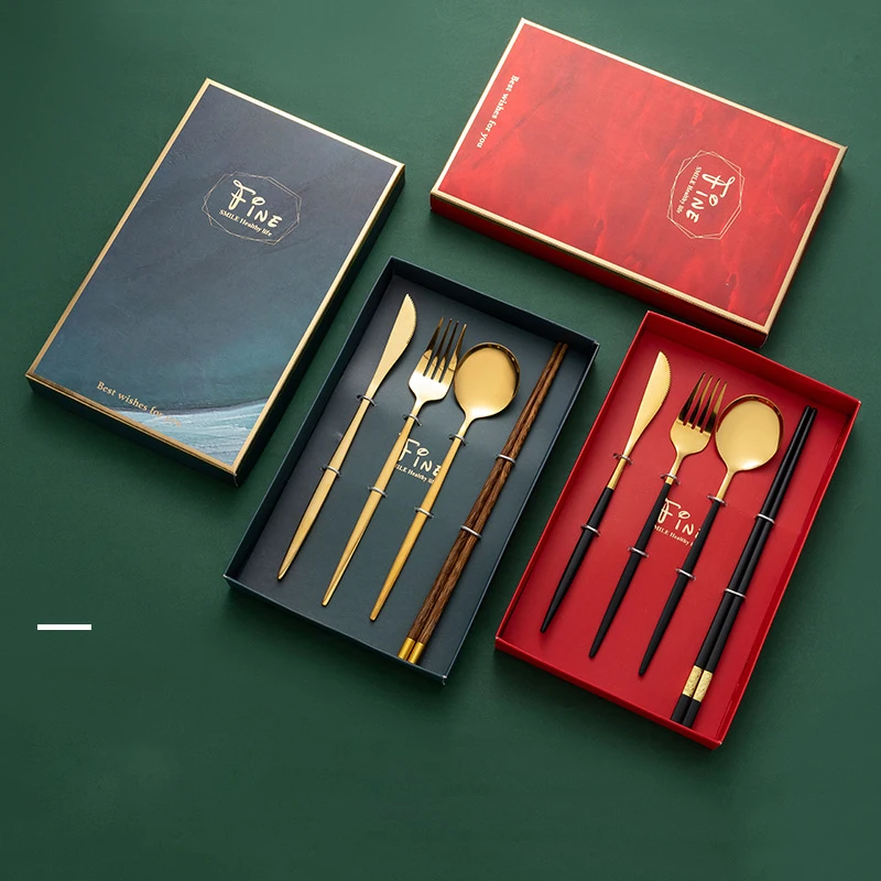 WXL015 Stainless Steel Knife Fork Coffee Spoon Tableware Set Kitchen Supplies Spoon Chopsticks Dinnerware Set, 5 colors
WXL015 Stainless Steel Knife Fork Coffee Spoon Tableware Set Kitchen Supplies Spoon Chopsticks Dinnerware Set, 5 colors