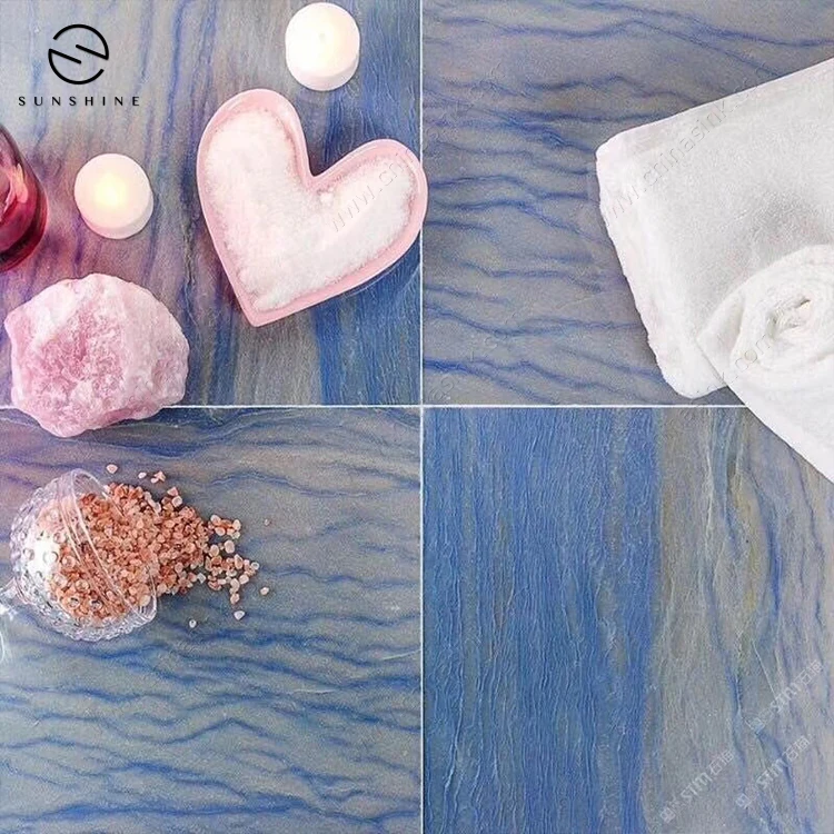 Azul Macaubas quartz Azul Boquira blue marble slab For Interior Decoration