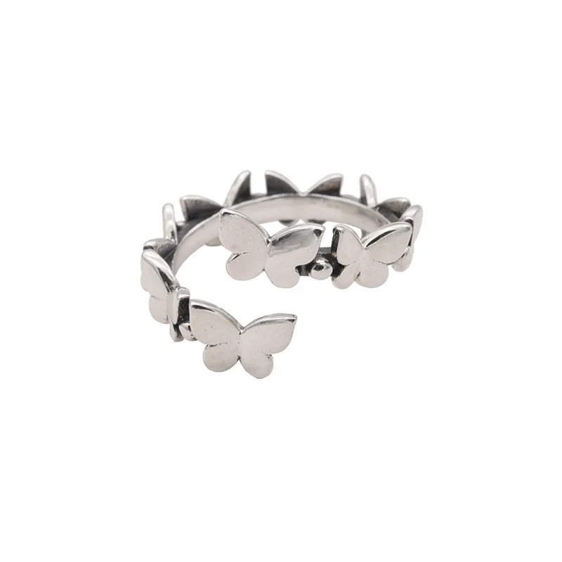 Trend index finger silver rings jewelry 925 sterling silver butterfly round beads surround opening adjustable ring women, As pics
Trend index finger silver rings jewelry 925 sterling silver butterfly round beads surround opening adjustable ring women, As pics