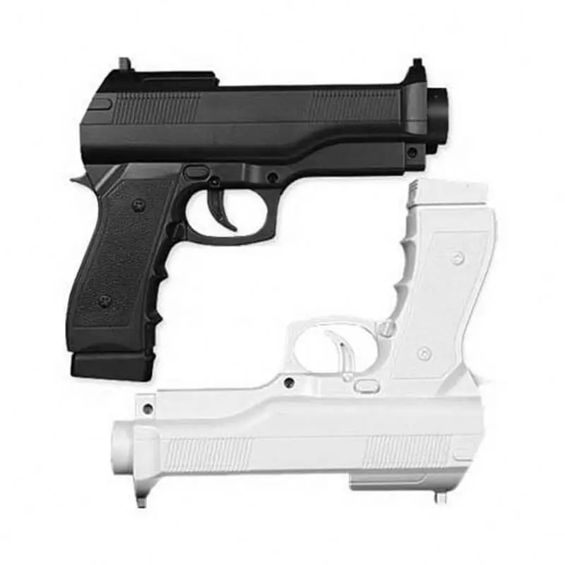 

Wii 2 Pcs Remote Auto Pistol Gun Controller Light Pistol Shooting Sport Gamepad For Nintendo Wii, White,black