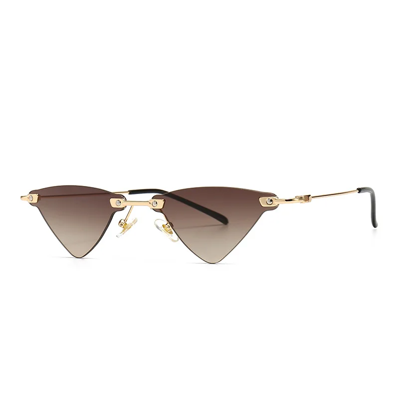 Fashion Stylish Rimless Gold Metal Ally Temple HD UV400 PC Lens Trendy Small Frame Sun Glasses Shades Sunglasses for Women
Fashion Stylish Rimless Gold Metal Ally Temple HD UV400 PC Lens Trendy Small Frame Sun Glasses Shades Sunglasses for Women