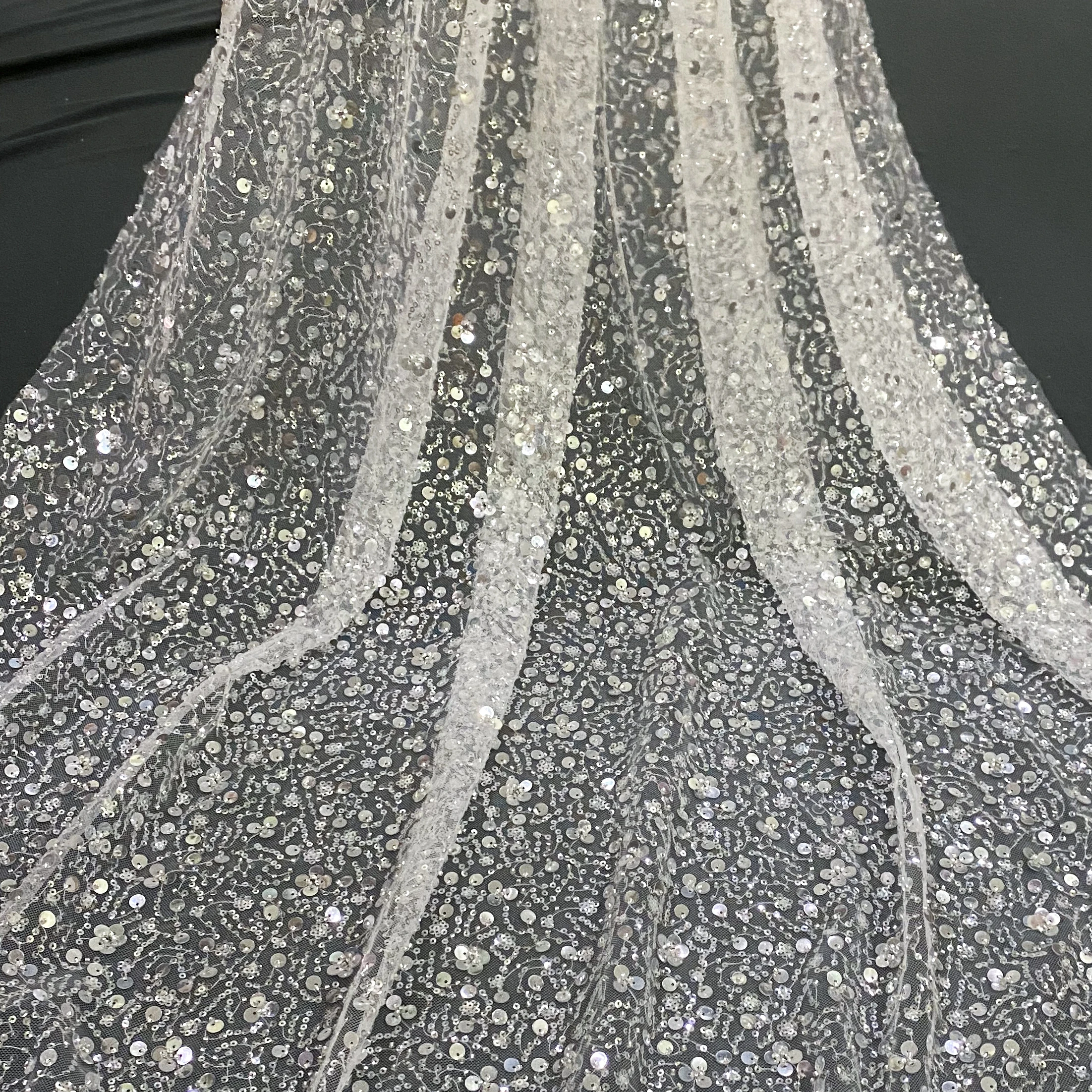 OEM/ODM Custom logo Wedding dress beaded lace fabric embroidery, Off white,as your request
OEM/ODM Custom logo Wedding dress beaded lace fabric embroidery, Off white,as your request