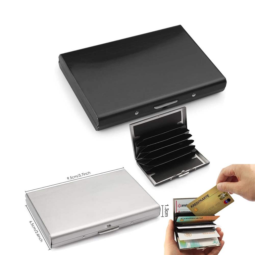 Online Wholesale rfid block wallet stainless steel rfid blocking 6 slots card holder
Online Wholesale rfid block wallet stainless steel rfid blocking 6 slots card holder
