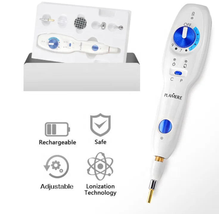 Korea plasma 6 in 1 pen skin tag remover/ skin spot remover/ stretch marks remover, White+blue
Korea plasma 6 in 1 pen skin tag remover/ skin spot remover/ stretch marks remover, White+blue