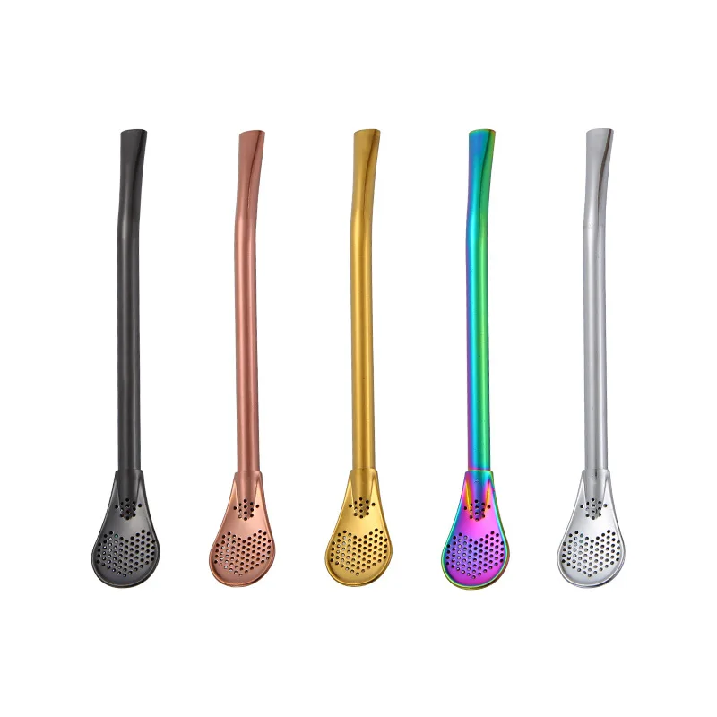 Creative New Design 7 and 6.2 inch Long Reusable Stainless Steel Drinking Straws with Filter Spoon Drinking Straws, 5 colors
Creative New Design 7 and 6.2 inch Long Reusable Stainless Steel Drinking Straws with Filter Spoon Drinking Straws, 5 colors