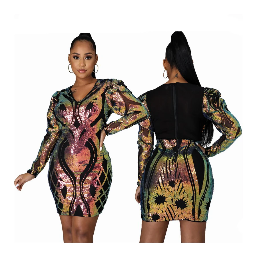 Foma CY8843 new 2021 club dresses sexy bodycon girls party fashion sequins v neck one piece dress for women
Foma CY8843 new 2021 club dresses sexy bodycon girls party fashion sequins v neck one piece dress for women