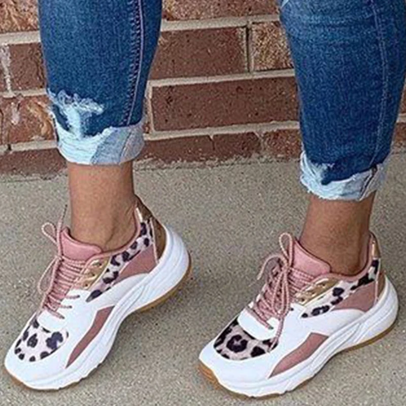 Women's fashion sneakers shoes female adult pink platform chunky sneakers lace up leopard patchwork sneakers for women
Women's fashion sneakers shoes female adult pink platform chunky sneakers lace up leopard patchwork sneakers for women