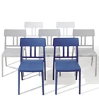 Garden outdoor event chaise lounge dining set blue chair