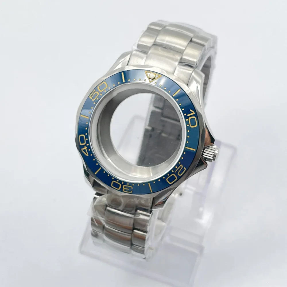 41mm Steel Stainless Watch Case NH35 Ceramic Bezel Steel Strap skx013 Case Gold
41mm Steel Stainless Watch Case NH35 Ceramic Bezel Steel Strap skx013 Case Gold