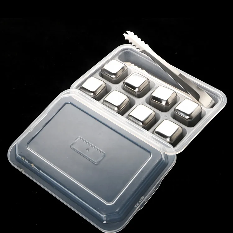 EN cert recycle usage stainless steel whiskey cooler stones ice cubes with a tag, Steel silver
EN cert recycle usage stainless steel whiskey cooler stones ice cubes with a tag, Steel silver