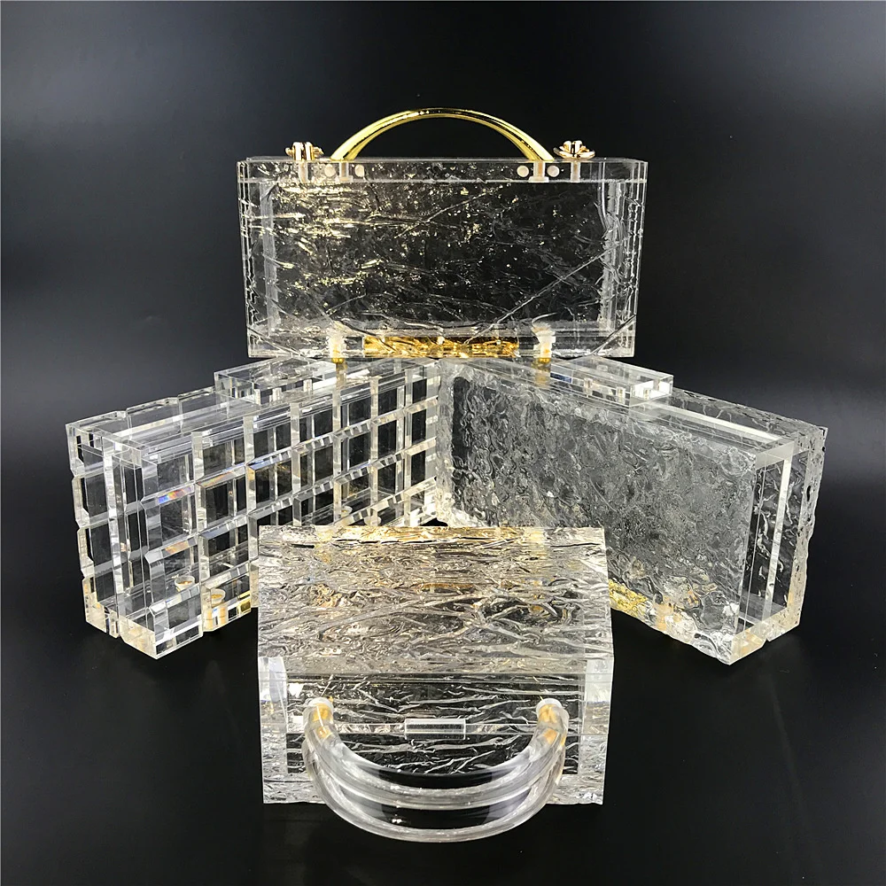 Amiqi New Designer Ice Cracked Crystal Evening Clear Clutch Acrylic Bags Clear Acrylic Transparent Bag
Amiqi New Designer Ice Cracked Crystal Evening Clear Clutch Acrylic Bags Clear Acrylic Transparent Bag