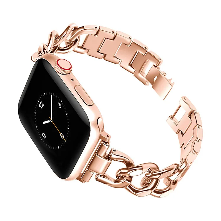 Luxury Metal Cowboy Chain Watch Bands for Apple Watch Series 7 6 SE 5 4 3 Bracelet Wrist Straps for iWatch 38/40/41mm 42/44/45mm
Luxury Metal Cowboy Chain Watch Bands for Apple Watch Series 7 6 SE 5 4 3 Bracelet Wrist Straps for iWatch 38/40/41mm 42/44/45mm