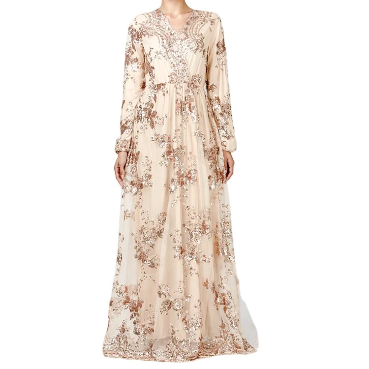 2020 Elegant arab women double-deck embroidery sequin long muslim dresses, Pink, gray, black, dark red, champagne, navy, dark green
2020 Elegant arab women double-deck embroidery sequin long muslim dresses, Pink, gray, black, dark red, champagne, navy, dark green